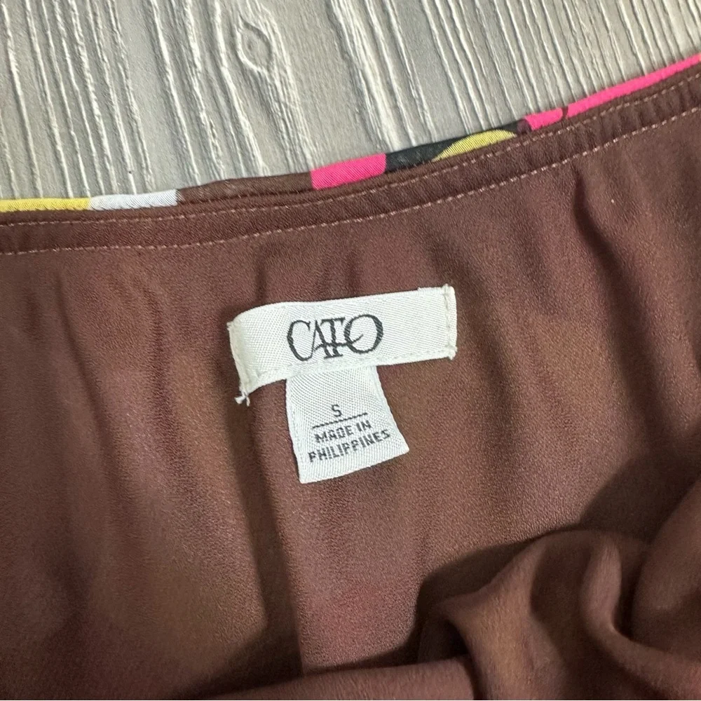 Y2K CATO Retro Geometric Print Midi Skirt – Vacation‎ & Festival Outfit